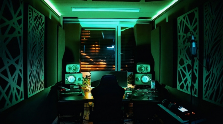 Tonstudio KBS Clique am Dreispitz, Blick in den Aufnahmeraum